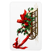 Ellen H. Clapsaddle: Schlitten mit Holly Magnet (Vertikal)
