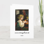 Ellen H. Clapsaddle - Schreibens-Weihnachtsmädchen Feiertagskarte (Rückseite)