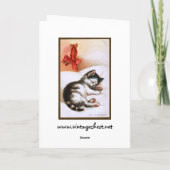 Ellen H. Clapsaddle: Weihnachts-Kitten Feiertagskarte (Rückseite)