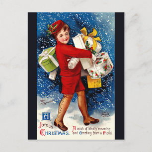 Ellen H. Clapsaddle - Weihnachtseinkaufsmädchen Feiertagspostkarte