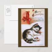 Ellen H. Clapsaddle: Weihnachtskitten Feiertagspostkarte (Vorne/Hinten)