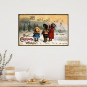 Ellen H. Clapsaddle: Wird er kommen? Poster (Küche)