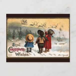 Ellen H. Clapsaddle: Wird er kommen? Postkarte