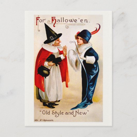 Ellen H. Sattel: Alter Stil und neu Postkarte (Vorderseite)