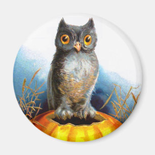 Ellen H. Sattel: Halloween Owl Magnet