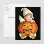 Ellen H. Sattel: Little Pumpkin Boy Postkarte (Vorne/Hinten)
