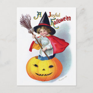 Ellen H. Sattel: Little Pumpkin Hexe Postkarte