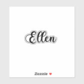 Ellen Name - Handgeschriebene Kalligrafie Aufkleber (Blatt)
