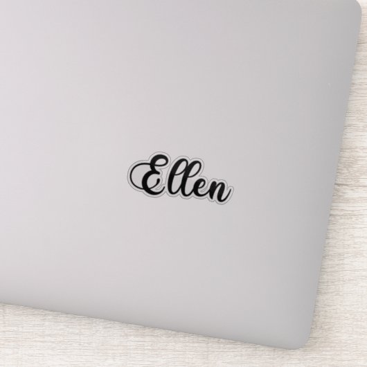 Ellen Name - Handgeschriebene Kalligrafie Aufkleber (Detail)