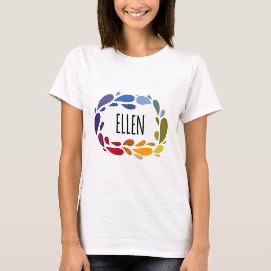 Ellen Name Niedlich-farbiges Geschenk namens Ellen T-Shirt (Vorderseite)