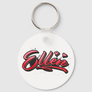 Ellen red Heart Graffiti Vollstreckger Schlüsselanhänger