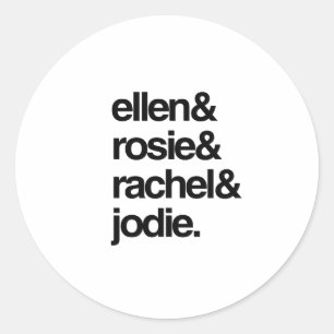 Ellen Rosie Rachel und Jodie Runder Aufkleber