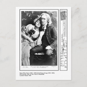 Ellen Terry & Henry Irving in Der Pfarrer von Wake Postkarte