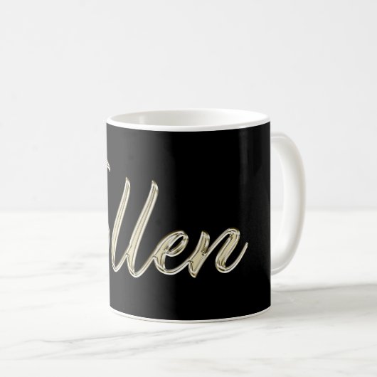 Ellen white gold Handwriting Tasse Kaffeetasse (VorderseiteRechts)