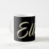 Ellen white gold Handwriting Tasse Kaffeetasse (Vorderseite Links)