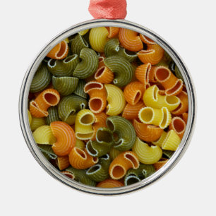 Ellenbogen Pasta Textur Muster Hintergrund Nahrung Silbernes Ornament