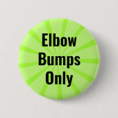 Ellenbogenbumps keine Handshakes sozialer Distanz Button (Vorderseite)