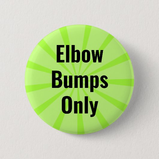 Ellenbogenbumps keine Handshakes sozialer Distanz Button (Vorderseite)