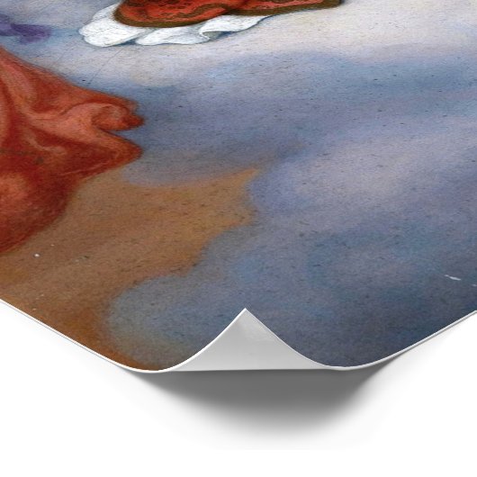 Ellenrieder - Heilige umgeben von Engeln Poster (Ecke)