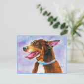 Ellen's Blue Rat Terrier Postkarte (Stehend Vorderseite)