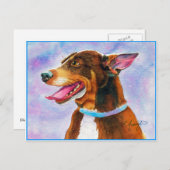 Ellen's Blue Rat Terrier Postkarte (Vorne/Hinten)