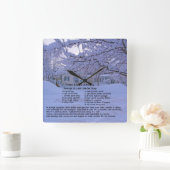 Ellen's Kitchen Recipe Wall Clock Quadratische Wanduhr (Zuhause)