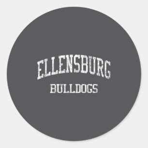 Ellensburg High School Hs Ellensburg Wa Vintage Sr Runder Aufkleber