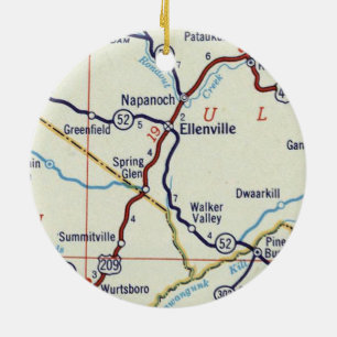 Ellenville NY Keramik Ornament