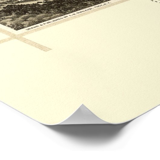 Ellenville, NY Panoramic Map - 1887 Poster (Ecke)