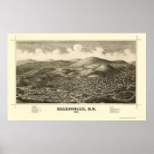 Ellenville, NY Panoramic Map - 1887 Poster (Vorne)