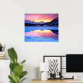 Ellery Lake at Sunset Poster (Heimbüro)