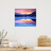 Ellery Lake at Sunset Poster (Küche)