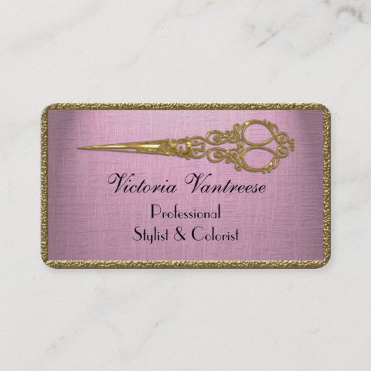 Elles Blumenblatt Velmont Scissor elegantes Visitenkarte (Vorderseite)