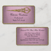 Elles Blumenblatt Velmont Scissor elegantes Visitenkarte (Vorne/Hinten)