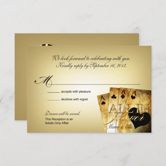 Elle's Las Vegas Wedding RSVP (Vorne/Hinten)