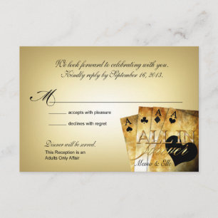 Elle's Las Vegas Wedding RSVP Karte
