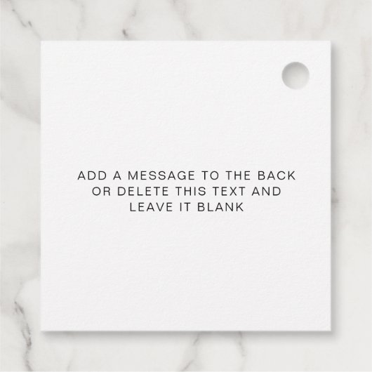 Ellesmere A Sweet Danke Geschenkanhänger (Rückseite)