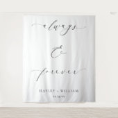 Ellesmere Always & Forever Wedding Quote Hintergru Wandteppich (Vorderseite)