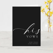 Ellesmere Black Seine Vows Wedding Card Karte (Gelbe Blume)
