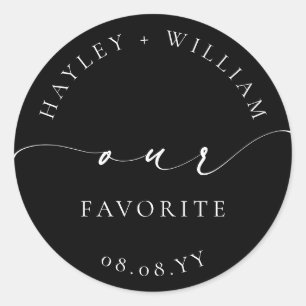 Ellesmere Black Unser Favorit Runder Aufkleber