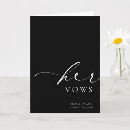 Ellesmere Black Your Vows Wedding Card Karte