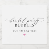 Ellesmere Brautparty Vorschlag Flasche Bierflaschenetikett (Einzelnes Label)