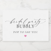 Ellesmere Brautparty Vorschlag Sparkling Wine Labr Schaumweinetikett (Einzelnes Label)