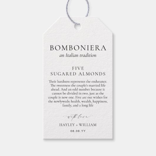 Ellesmere Eine italienische Tradition 5 Sugared Ma Geschenkanhänger (Vorderseite)