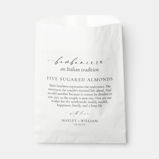 Ellesmere Eine italienische Tradition 5 Sugared Ma Geschenktütchen (Vorderseite)