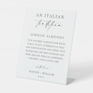 Ellesmere Eine italienische Tradition Sugared Mand Sockelschild