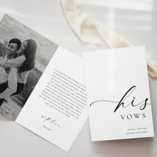 Ellesmere Foto Seine Vows Wedding Card Karte