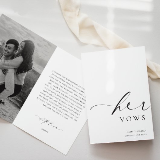 Ellesmere Foto Your Vows Wedding Card Karte