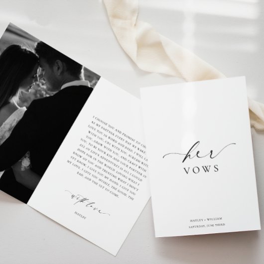 Ellesmere Foto Your Vows Wedding Card Karte