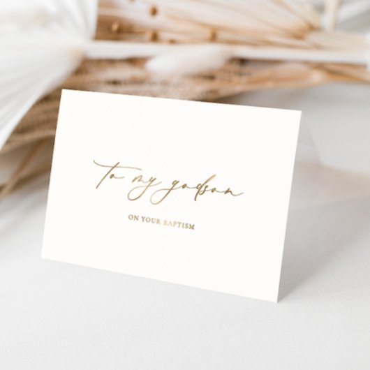 Ellesmere für meinen Godson über deine Taufe Folienkarte